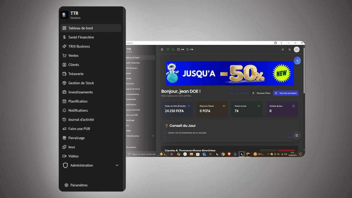 Menu Principal Intuitif